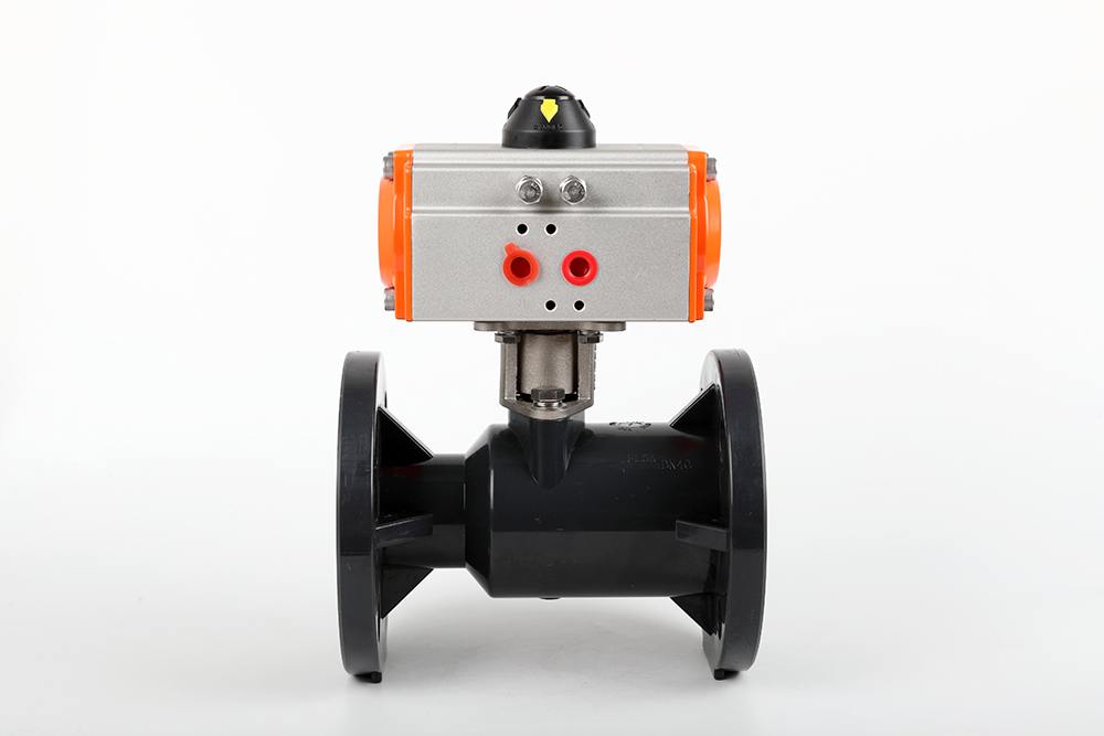 梅里斯达斡尔族气动法兰一体球阀